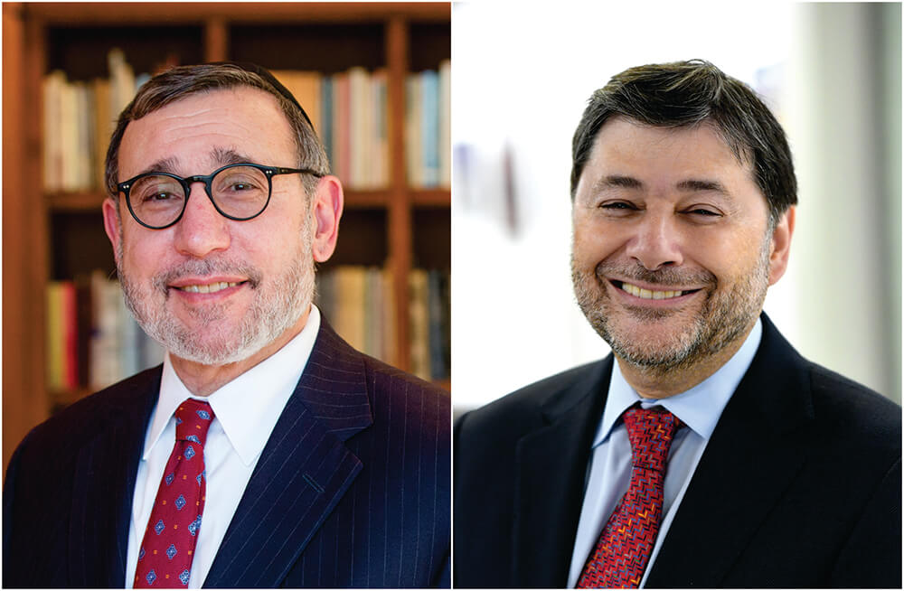 (L-R) Rabbi Dr. Moshe Sokol and Dr Jeffrey Lichtman